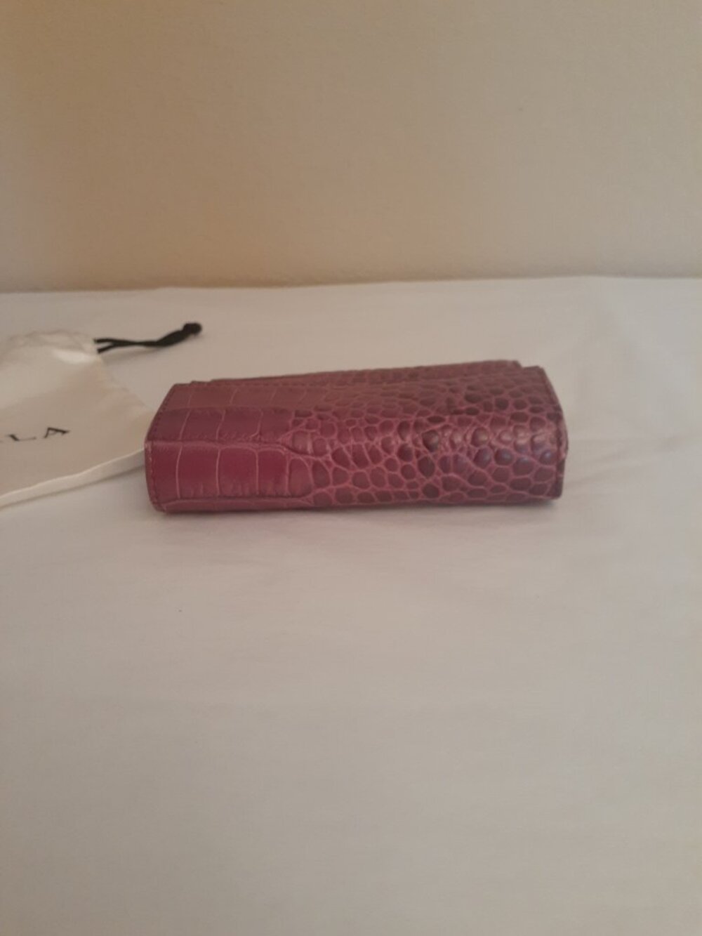 Furla   Raspberry Croc Embossed Wallet - Picture 10 of 14